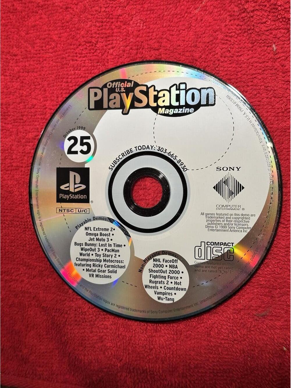 PlayStation Magazine Video Game Demo Disc - October 1999 Issue 25 PlayStation 1